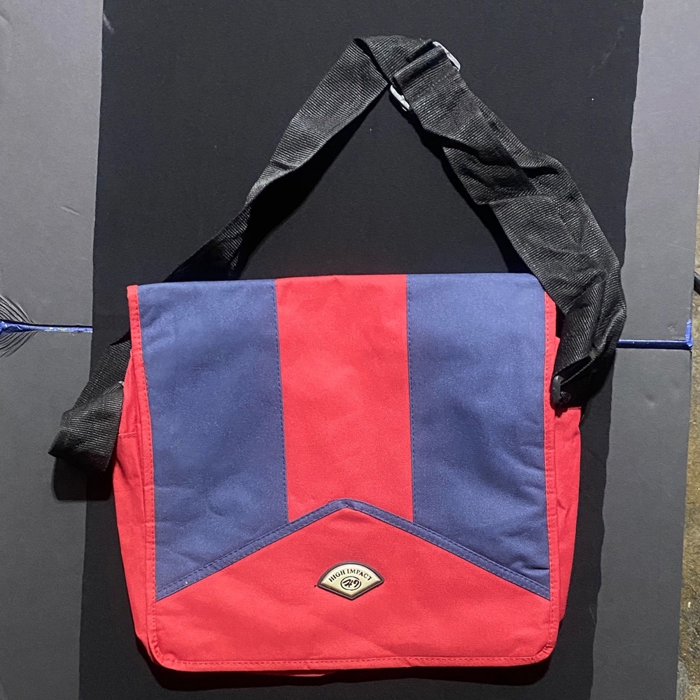 Stylish Red and Blue Messenger Bag